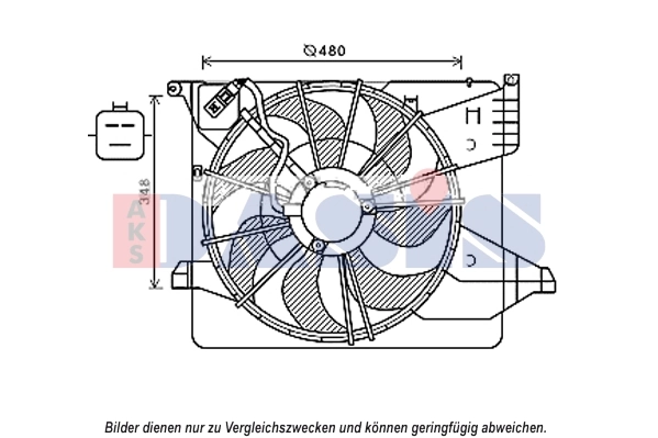 Ventilateur, refroidissement du moteur AKS DASIS 568056N