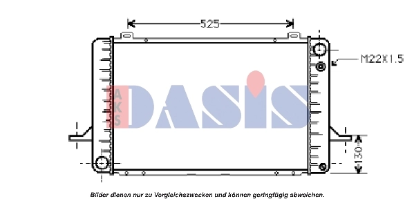 Radiateur, refroidissement du moteur AKS DASIS 090420N