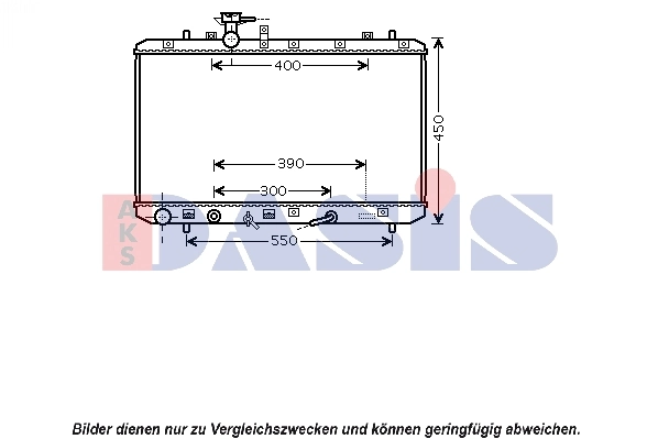 Radiateur, refroidissement du moteur AKS DASIS 320037N