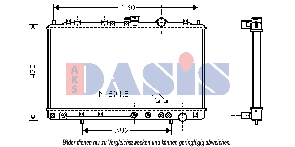Radiateur, refroidissement du moteur AKS DASIS 560370N