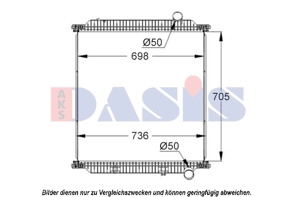 Radiateur, refroidissement du moteur AKS DASIS 390035S