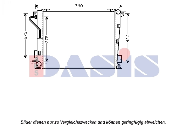 Radiateur, refroidissement du moteur AKS DASIS 560039N