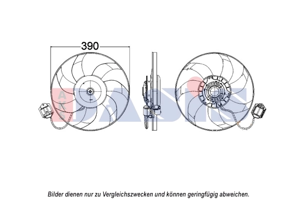 Ventilateur, refroidissement du moteur AKS DASIS 158098N