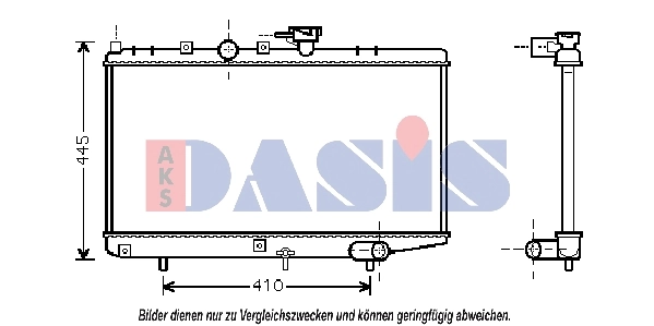 Radiateur, refroidissement du moteur AKS DASIS 510054N