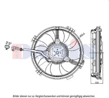 Ventilateur, refroidissement du moteur AKS DASIS 488031N