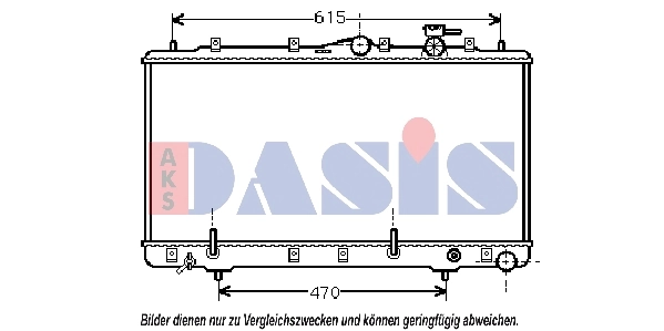 Radiateur, refroidissement du moteur AKS DASIS 560330N