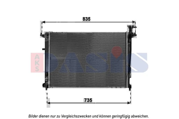 Radiateur, refroidissement du moteur AKS DASIS 510166N