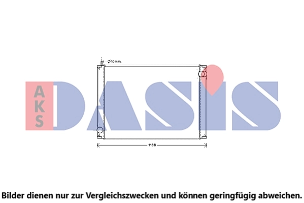 Radiateur, refroidissement du moteur AKS DASIS 400049N