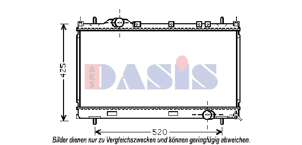 Radiateur, refroidissement du moteur AKS DASIS 520112N