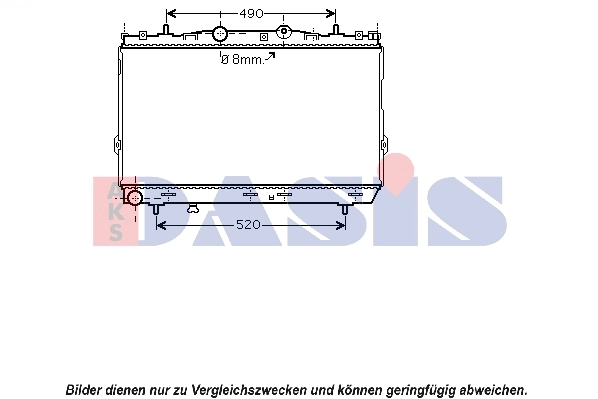 Radiateur, refroidissement du moteur AKS DASIS 560052N