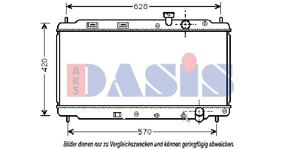 Radiateur, refroidissement du moteur AKS DASIS 100280N
