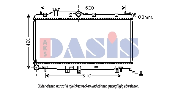 Radiateur, refroidissement du moteur AKS DASIS 350038N