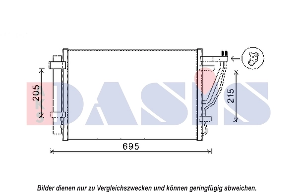 Condenseur, climatisation AKS DASIS 512079N