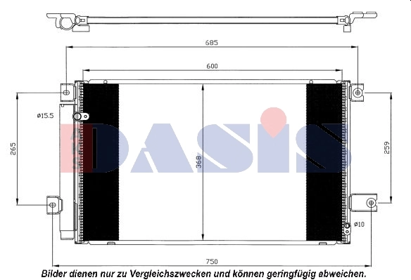 Condenseur, climatisation AKS DASIS 212058N