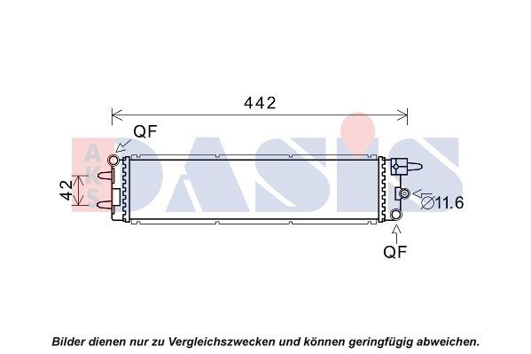 Radiateur, refroidissement du moteur AKS DASIS 160120N
