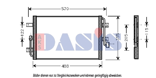 Condenseur, climatisation AKS DASIS 082031N