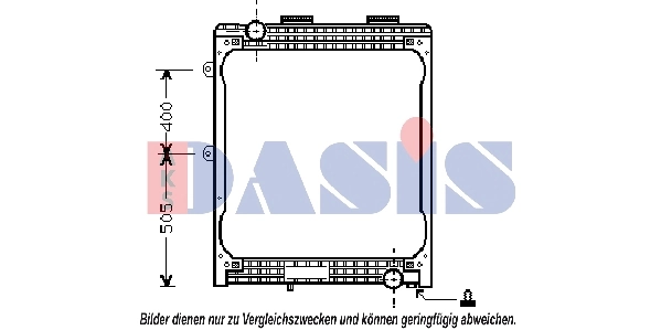 Radiateur, refroidissement du moteur AKS DASIS 260140N