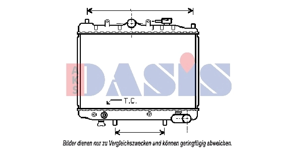 Radiateur, refroidissement du moteur AKS DASIS 110980N