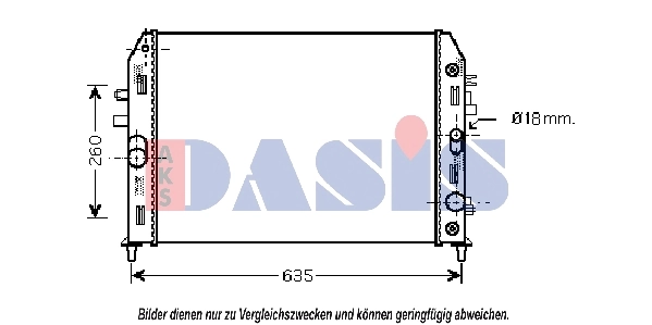 Radiateur, refroidissement du moteur AKS DASIS 110062N