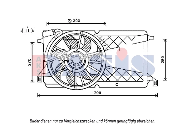 Ventilateur, refroidissement du moteur AKS DASIS 098129N