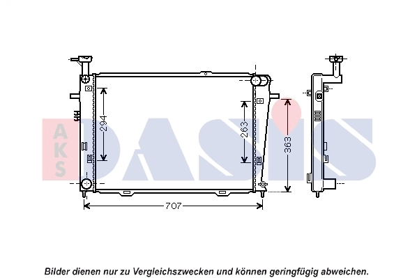 Radiateur, refroidissement du moteur AKS DASIS 560062N