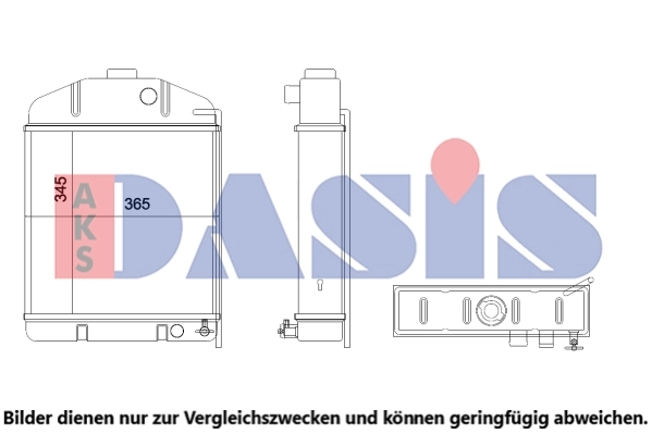 Radiateur, refroidissement du moteur AKS DASIS 440782N