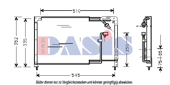 Condenseur, climatisation AKS DASIS 112004N