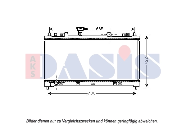 Radiateur, refroidissement du moteur AKS DASIS 110078N