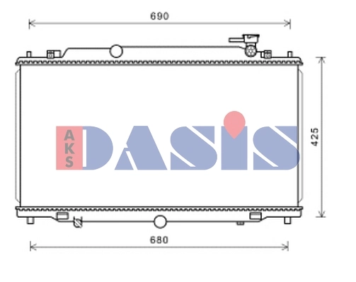 Radiateur, refroidissement du moteur AKS DASIS 110092N
