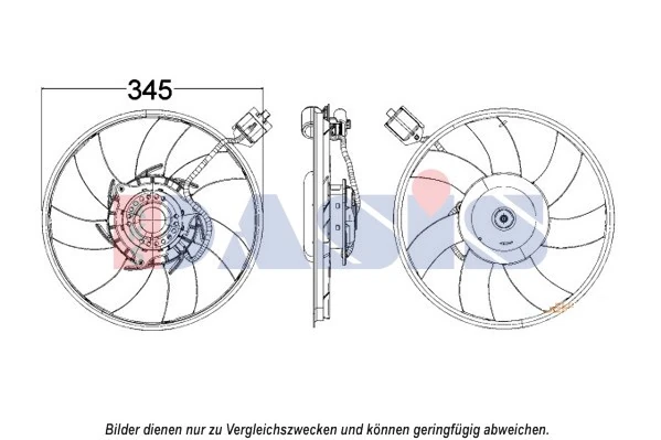 Ventilateur, refroidissement du moteur AKS DASIS 158102N