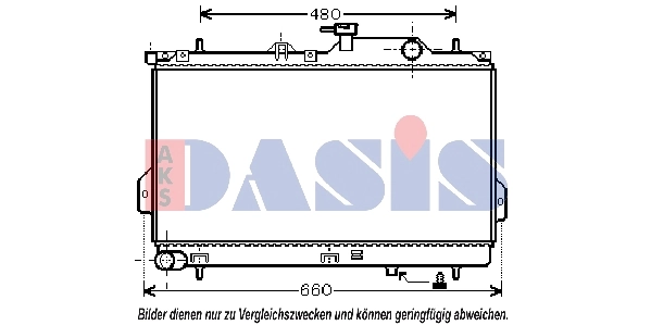 Radiateur, refroidissement du moteur AKS DASIS 560017N