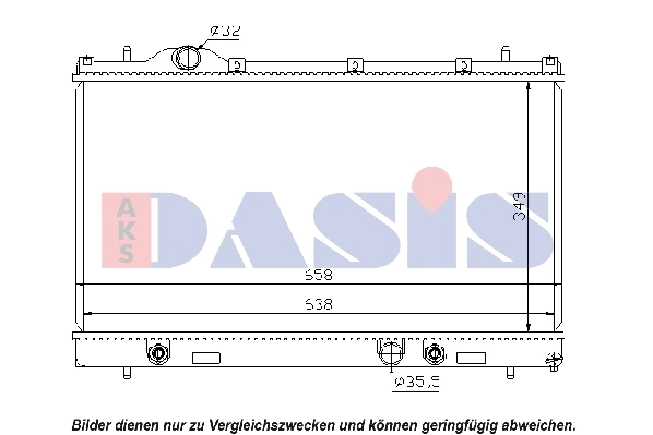 Radiateur, refroidissement du moteur AKS DASIS 520014N