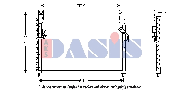 Condenseur, climatisation AKS DASIS 112180N