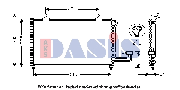 Condenseur, climatisation AKS DASIS 512050N