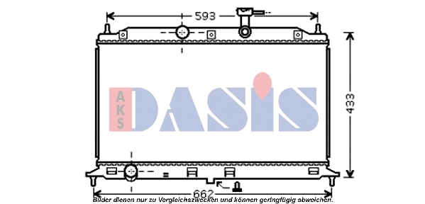 Radiateur, refroidissement du moteur AKS DASIS 510074N