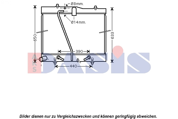 Radiateur, refroidissement du moteur AKS DASIS 210191N