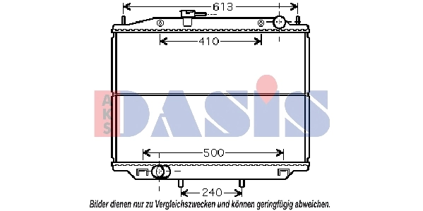 Radiateur, refroidissement du moteur AKS DASIS 070128N