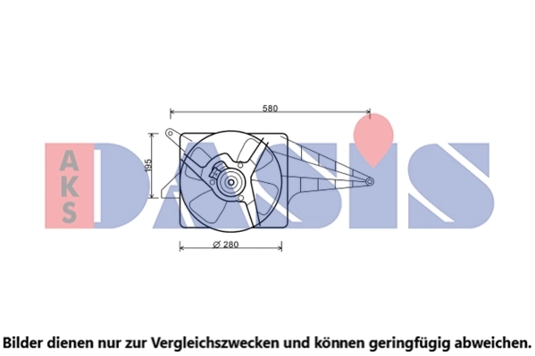 Ventilateur, refroidissement du moteur AKS DASIS 158129N