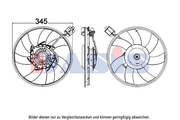 Ventilateur, refroidissement du moteur AKS DASIS 158105N