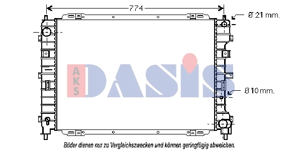 Radiateur, refroidissement du moteur AKS DASIS 090085N