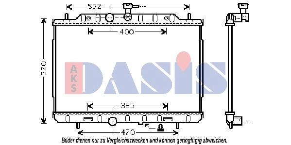 Radiateur, refroidissement du moteur AKS DASIS 070148N