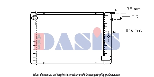 Radiateur, refroidissement du moteur AKS DASIS 220420N
