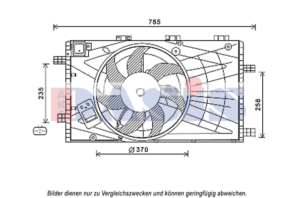 Ventilateur, refroidissement du moteur AKS DASIS 158092N