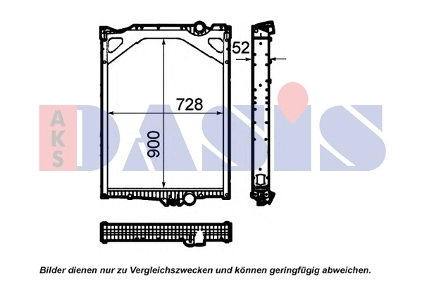 Radiateur, refroidissement du moteur AKS DASIS 280022N
