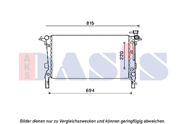 Radiateur, refroidissement du moteur AKS DASIS 560063N