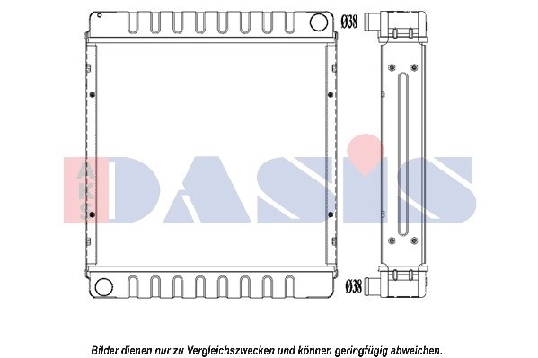 Radiateur, refroidissement du moteur AKS DASIS 440218N