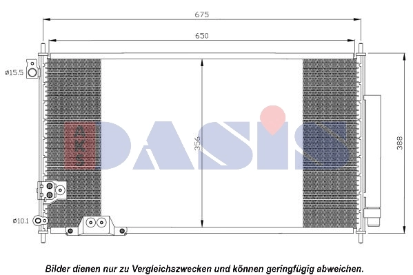 Condenseur, climatisation AKS DASIS 102018N