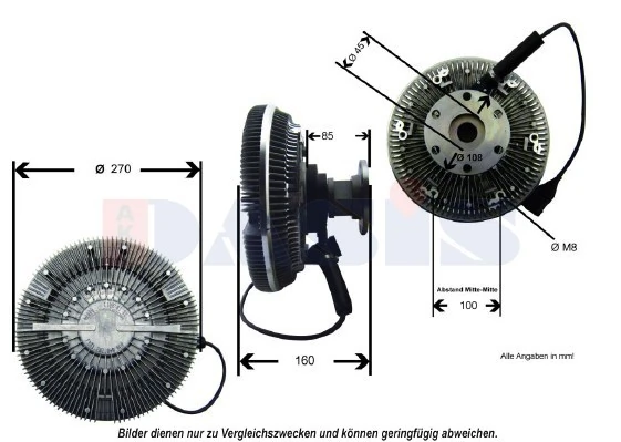 Embrayage, ventilateur de radiateur AKS DASIS 448007N