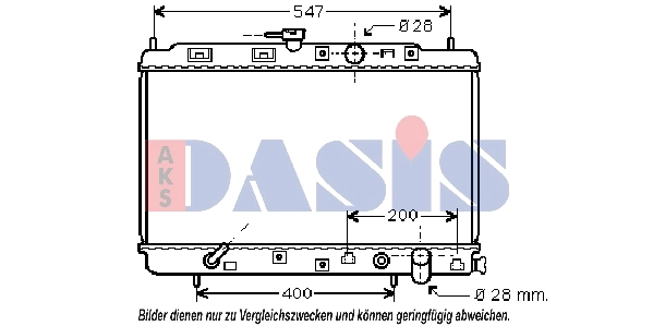 Radiateur, refroidissement du moteur AKS DASIS 100018N