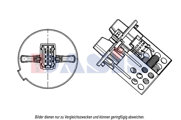 Résistance, pulseur d'air habitacle AKS DASIS 700122N